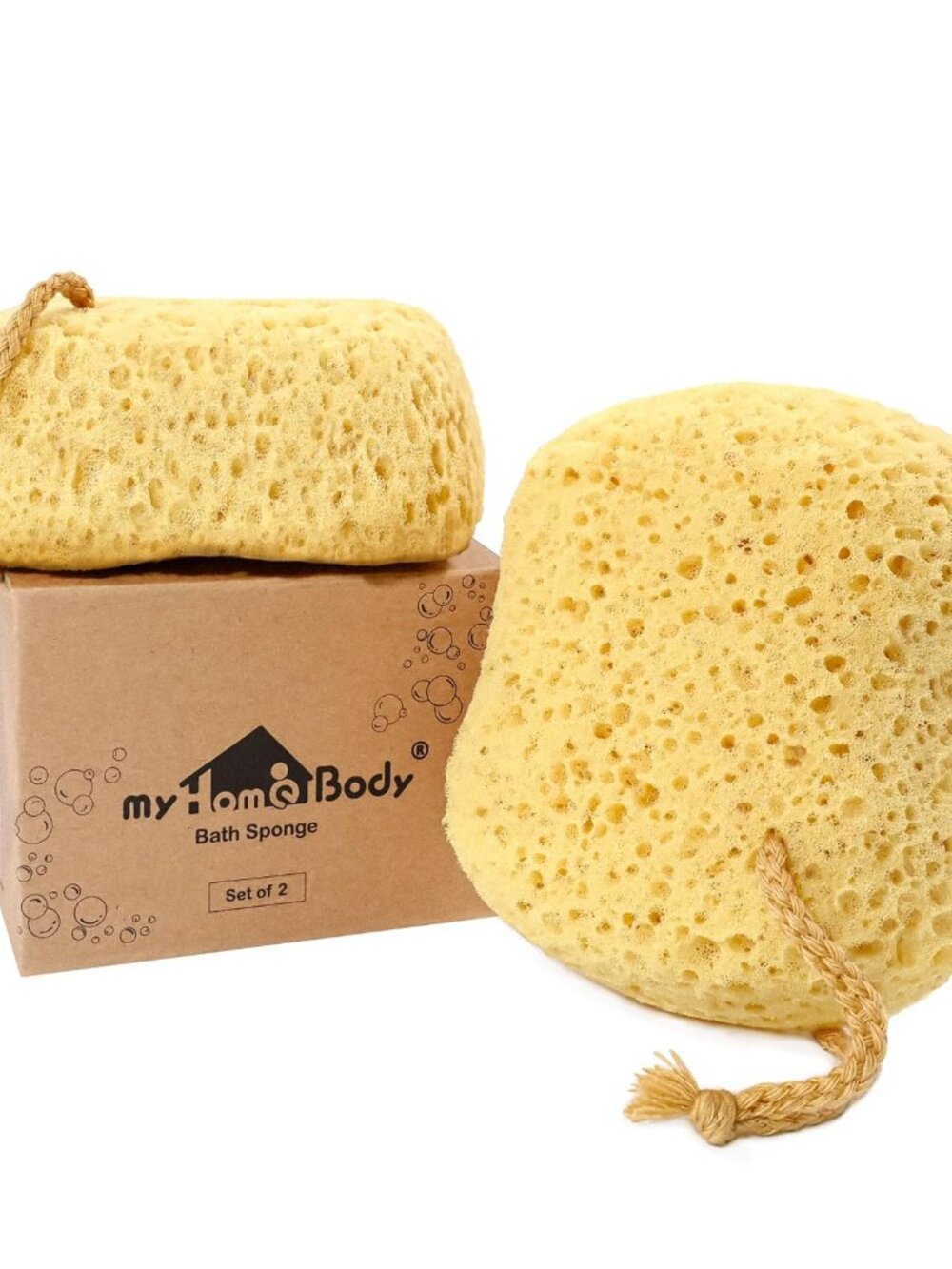 Bath Sponge, Foam Loofah, Shower Sponge for Body, Curvy, 2 Pack